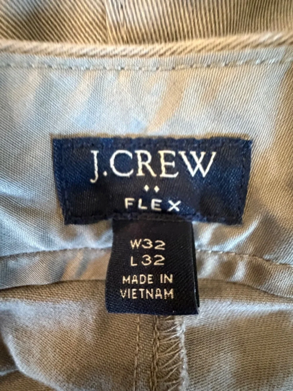 J. Crew Flex Gray Pants Slim Stretch Performance Chino Casual, Size 32x32
